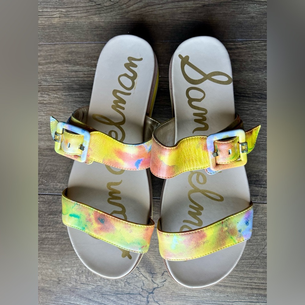 Sam Edelman Adaley Sandals Tie-Dye Watercolor Platform
